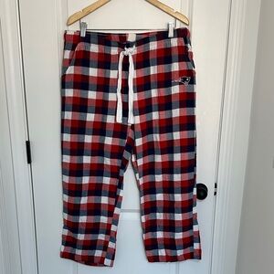 NFL Women's Mew England Patriots Plaid Sleepwear Red/Blue L